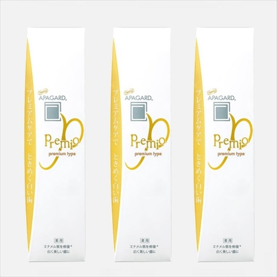 Apagard Premio Toothpaste 105g / 3.7 oz (Set of 3) | Nano Hydroxyapatite High Blending, Brightening Toothpaste