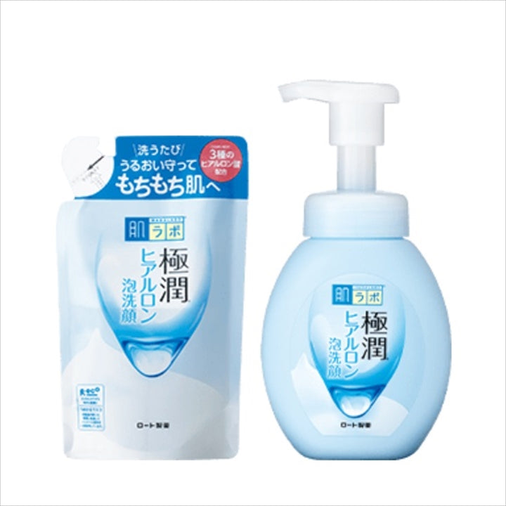 Hada Labo Gokujyun Hyaluronic Acid Moisture Bubble Foaming Cleanser Pump 160ml / 5.4 fl oz