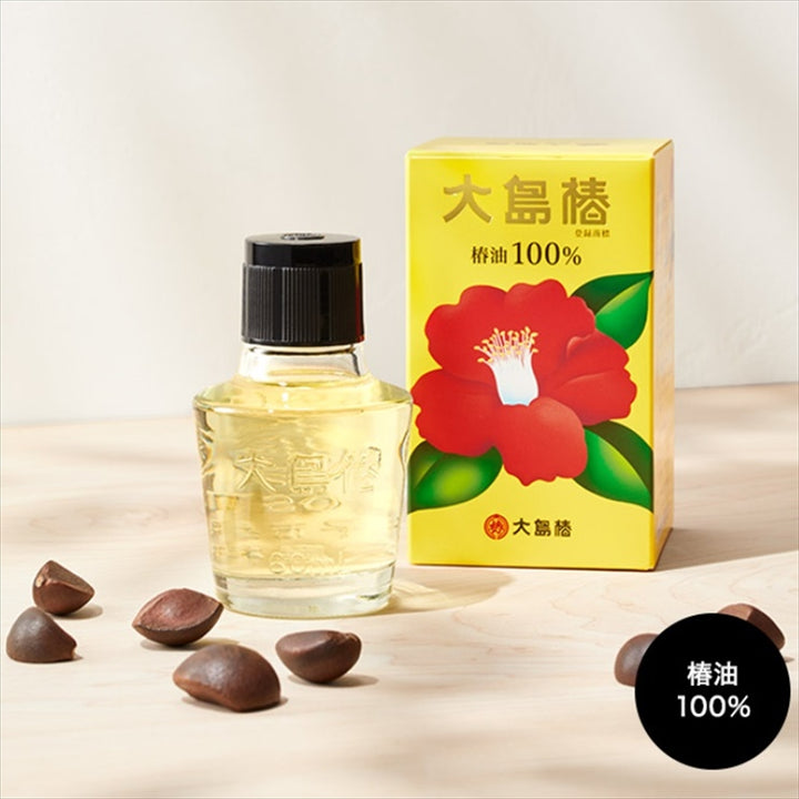 Oshimatsubaki Camellia Seed Oil 60ml / 2.0 fl oz, Multi-use Oil, for Hair, Face and Body